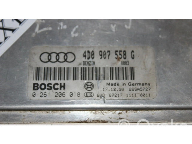 Блок управления двигателя 4D0907558G, 0261206018   Audi A8 S8 D2 4D