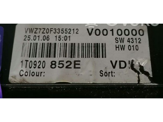 Панель приборов 1T0920852E   Volkswagen Caddy       