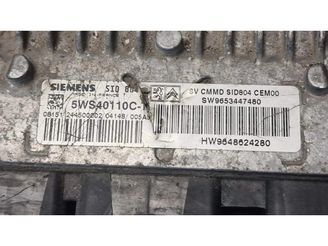 Блок управления двигателя 5WS40110CT, SW9653447480   Citroen C3