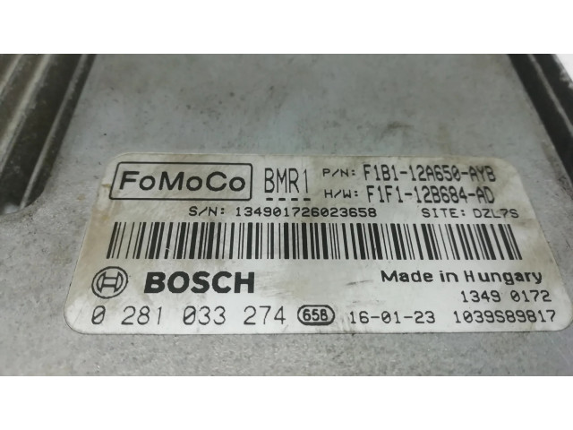 Блок управления двигателя 2059208, F1B112A650AYB   Ford Fiesta