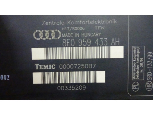 Блок комфорта 8E0959433AH   Audi A4 S4 B6 8E 8H   