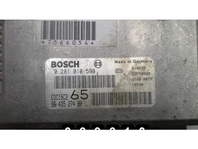 Řídící jednotka 0281010590   Peugeot 406 2001