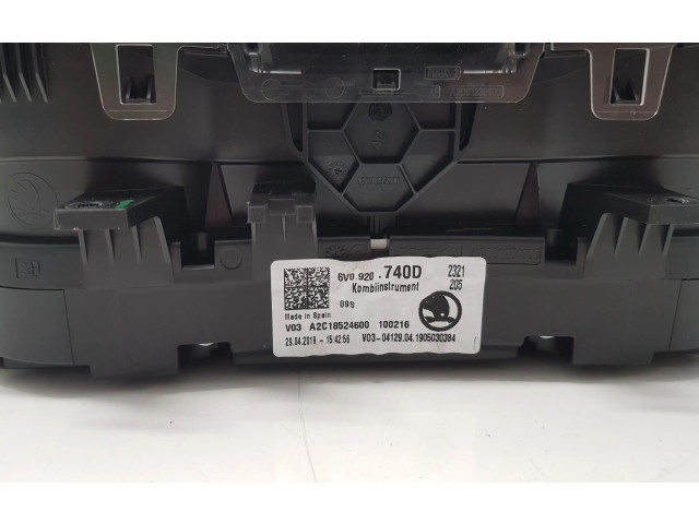 Přístrojová deska  Skoda Fabia Mk3 (NJ) 2019 6V0920740D  