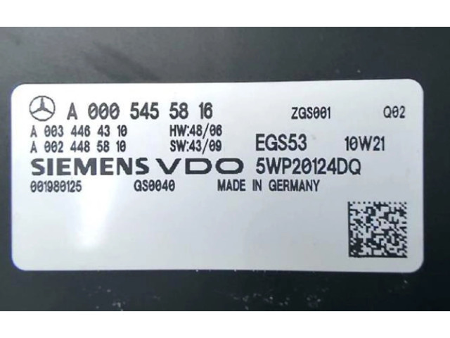 Блок управления коробкой передач 0034464310, 0034464310   Mercedes-Benz E C207 W207