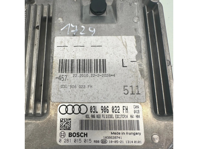 Блок управления двигателя 03L906022FH, 0281015015   Audi A6 S6 C6 4F