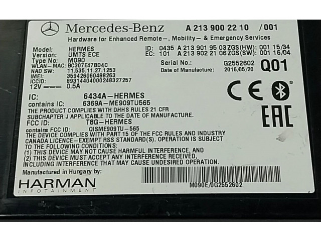 Блок управления A2139002210, A2139002210   Mercedes-Benz CLA C117 X117 W117