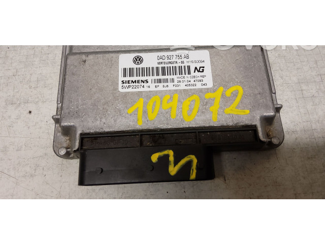 Блок управления двигателем Блок управления 0AD927755AB, 5WP22074   Volkswagen Touareg I