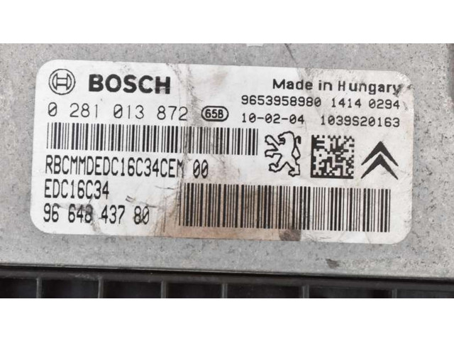 Блок управления двигателем Блок управления 9664843780, 9664843780   Peugeot Partner