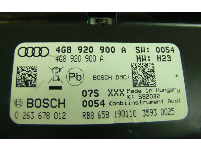 Přístrojová deska  Audi A7 S7 4G 2011 4G8920900A  