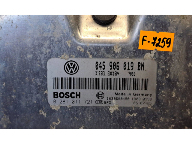 Řídící jednotka 045906019BN, 0281011721   Volkswagen Fox 2006