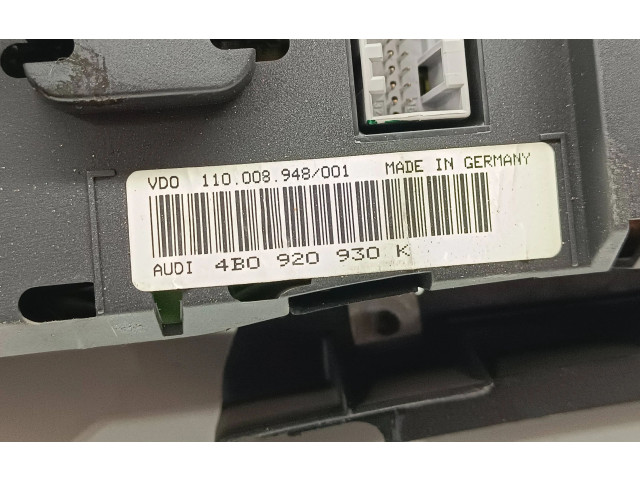 Přístrojová deska  Audi A6 S6 C5 4B 2003 110008948001, 4B0920930K  