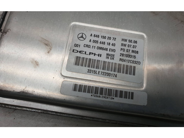 Řídící jednotka A6461502072, 28103315   Mercedes-Benz C W204 2007