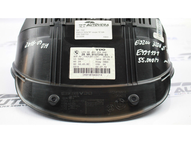 Přístrojová deska  BMW 3 E90 E91 2005 9187345  