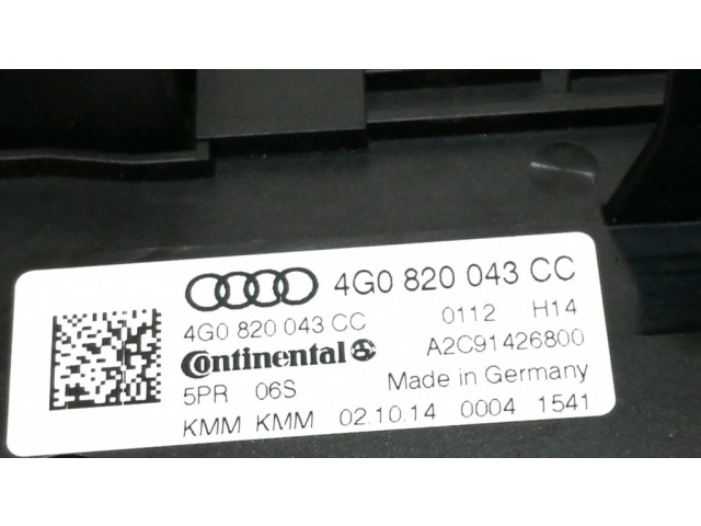 Блок управления климат-контролем 4G0820043CC   Audi A6 Allroad C7
