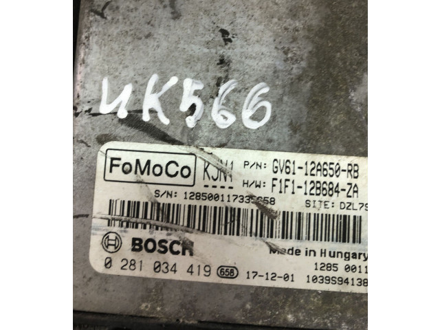 Řídící jednotka GV6112A650RB, 0281034419   Ford Kuga II 2018