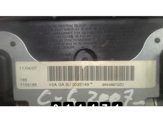 Подушка безопасности водителя 96446972ZD   Citroen C6