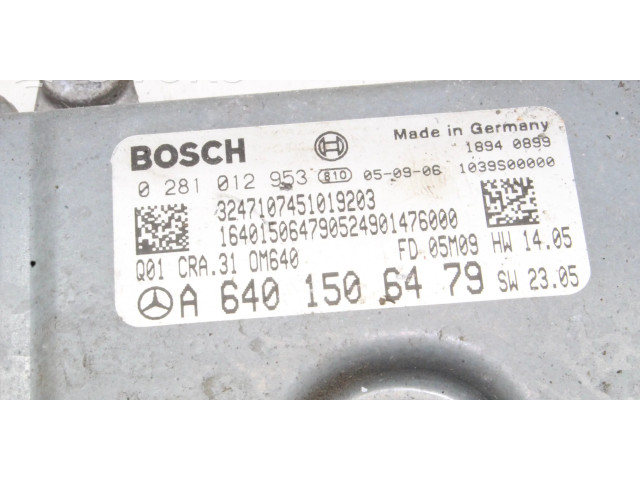 Řídící jednotka A6401506479, 0281012953   Mercedes-Benz B W245 2005