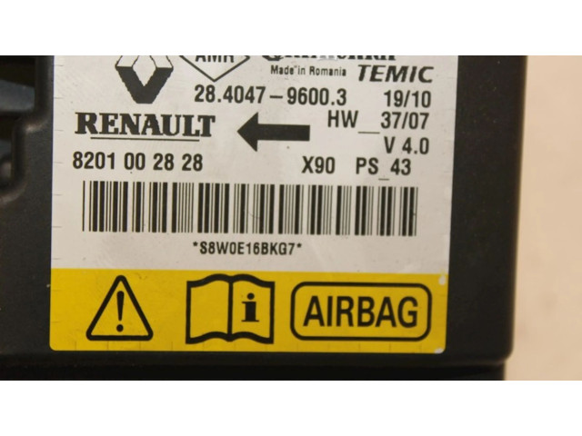 Блок подушек безопасности 8201002828, 8201002828   Dacia Sandero