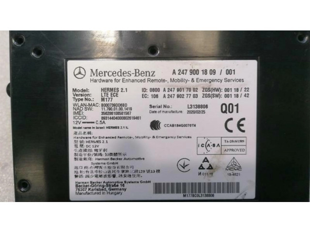 Блок управления A2479001809   Mercedes-Benz A W177 AMG