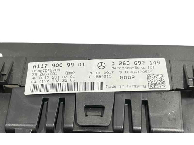 Přístrojová deska  Mercedes-Benz CLA C117 X117 W117 2013 A1179009901, 0263697149  