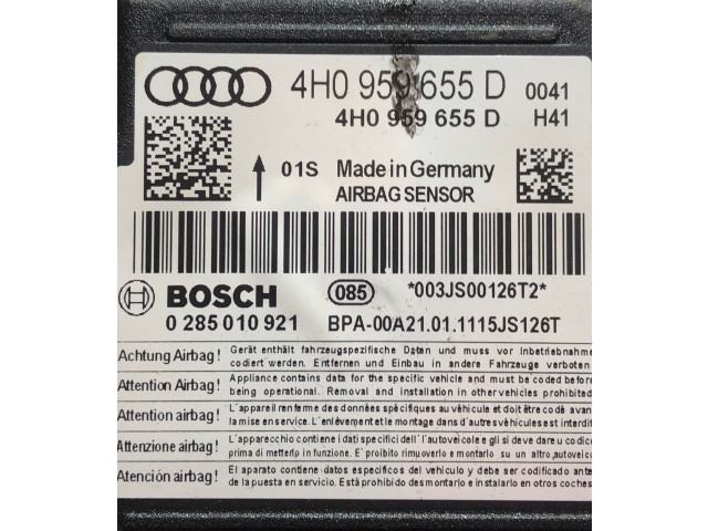 Блок подушек безопасности 4H0959655D, 0285010921   Audi A8 S8 D4 4H