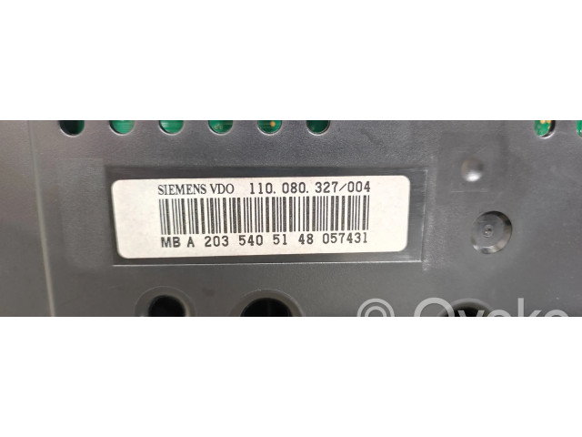 Přístrojová deska  Mercedes-Benz C W203 2003 A2035405148, 110080327004  