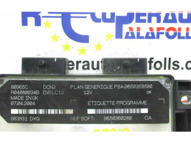 Řídící jednotka 9650359580   Citroen Berlingo 