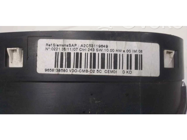 Přístrojová deska  Peugeot 207 CC  9658138580  