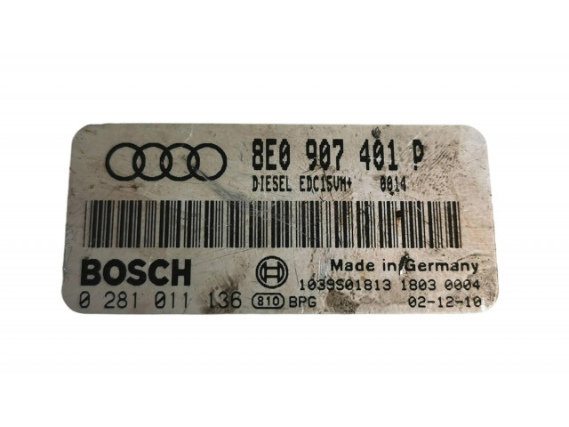 Блок управления двигателя 8E0907401P, 1039S01813   Audi A6 S6 C5 4B