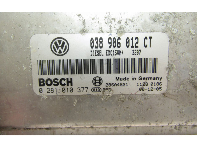 Řídící jednotka 038906012CT   Volkswagen Polo III 6N 6N2 6NF 2001