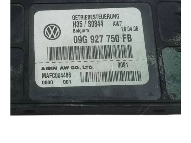 Блок управления коробкой передач 09G927750FB, H35S0844   Audi A3 S3 8P