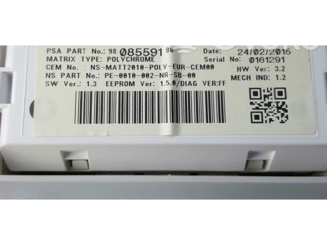 Přístrojová deska  Peugeot 2008 I 2015 9811494080, 9808559180  