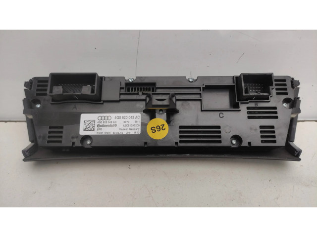 Блок управления климат-контролем 4G0820043AC, A2C81395200   Audi A7 S7 4G