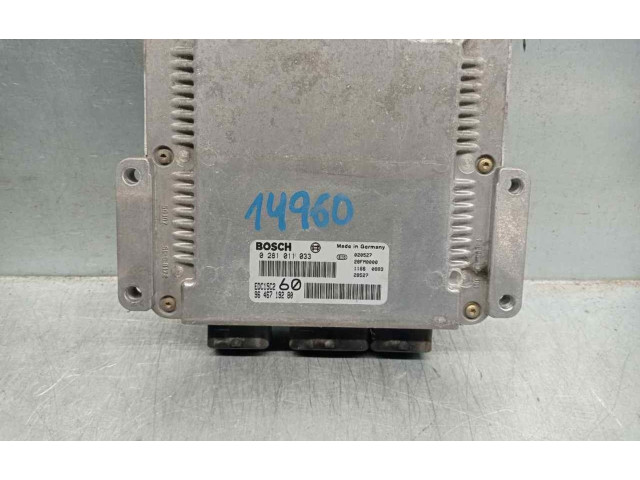 Блок управления двигателя 9646719280, 0281011033   Lancia Phedra