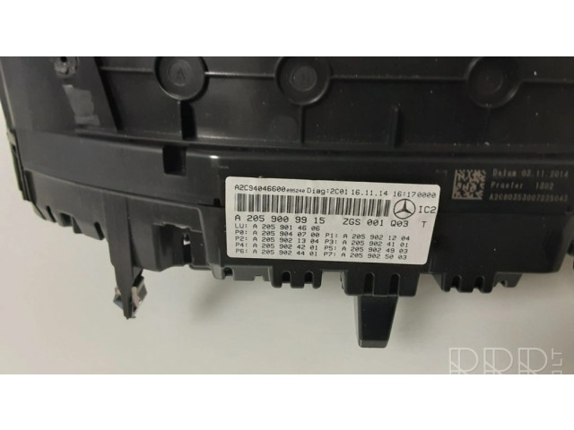 Přístrojová deska  Mercedes-Benz C W205 2016 A2059009915  