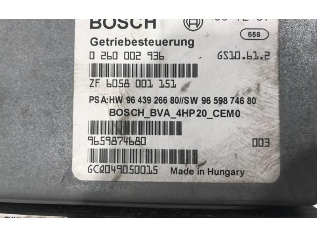 Блок управления коробкой передач 9643926680   Peugeot 207 CC