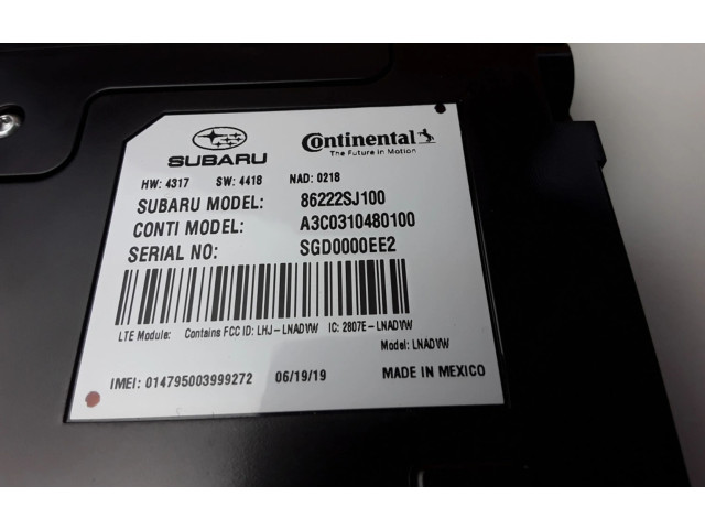 Радио/ проигрыватель CD/DVD / навигация 86222SJ100   Subaru Forester SK
