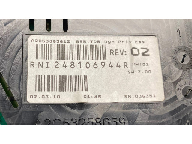 Přístrojová deska  Renault Megane III 2010 248106944R, A2C53363613  