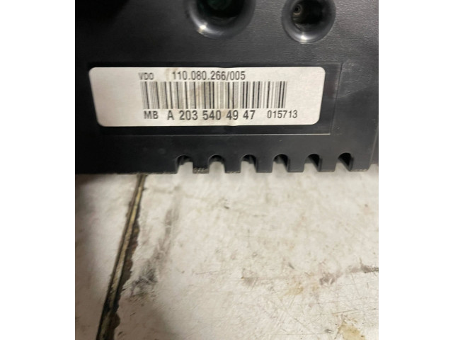 Přístrojová deska  Mercedes-Benz C W203 2003 A2035404947, 110080266005  