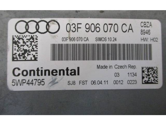 Řídící jednotka 03F906070CA, 5WP44795   Audi A1 2010