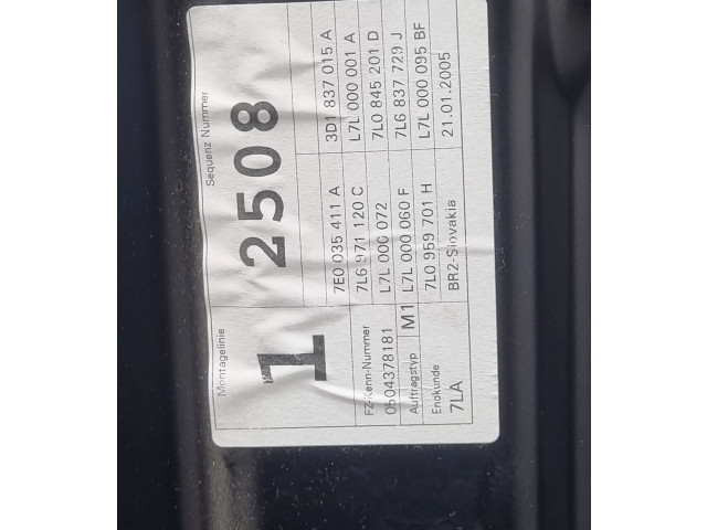 Передний електрический механизм для подъема окна без двигателя 7E0035411A   Volkswagen Touareg I