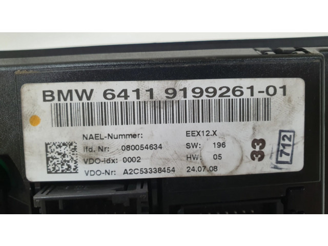 Блок управления климат-контролем 9199261   BMW 3 E92 E93