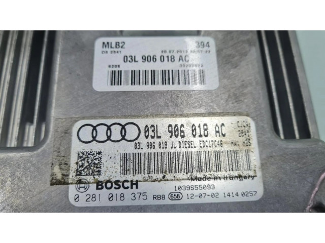 Блок управления двигателя 03L906018AC, CENTRALITAMOTORUCE   Audi A5 Sportback 8TA