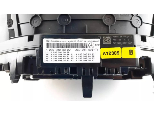 Přístrojová deska  Mercedes-Benz C W205 2017 A2059003327, A2059019008  