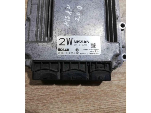 Řídící jednotka 23710JD78B, 0281013855   Nissan Qashqai 2006