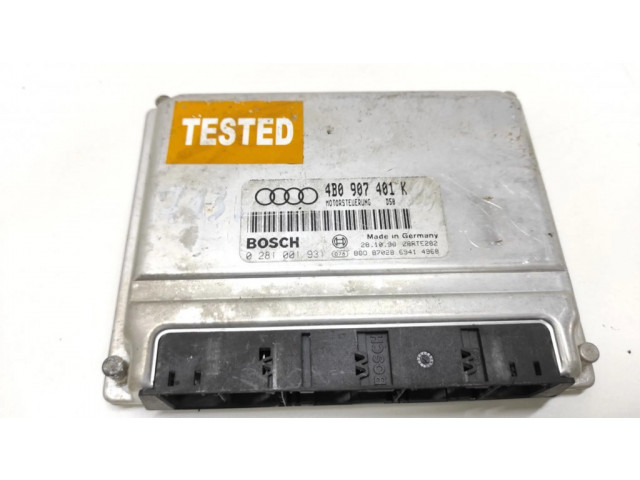 Блок управления двигателя 4B0907401K, 0281001931   Audi A4 S4 B5 8D