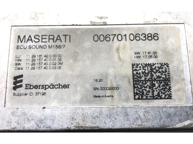 Другие блоки управления / модули    00670106386   Audi A6 C7