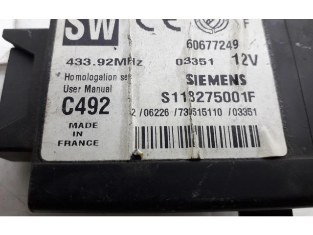 Řídící jednotka S118275001F   Alfa Romeo 166 