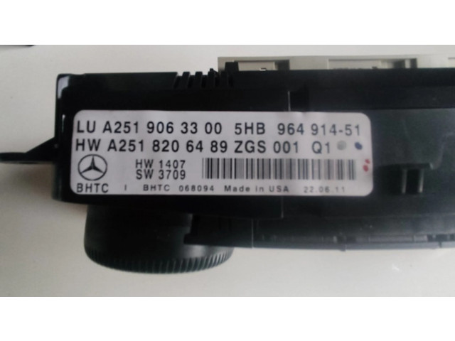 Блок управления климат-контролем A2518206489, A2519063300   Mercedes-Benz ML W164