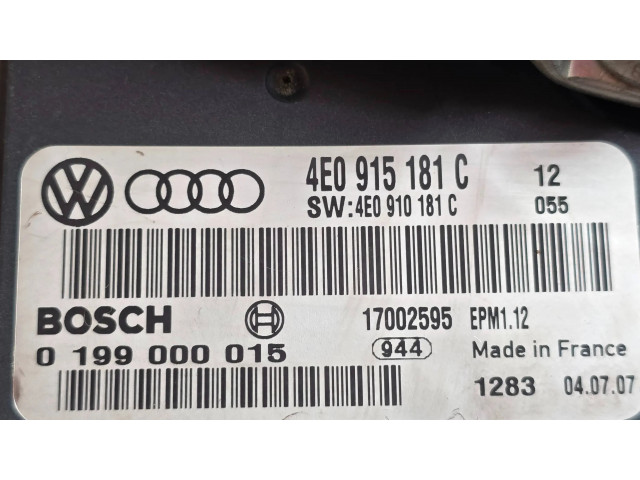Блок управления 4E0915181C, 17002595   Audi A8 S8 D3 4E